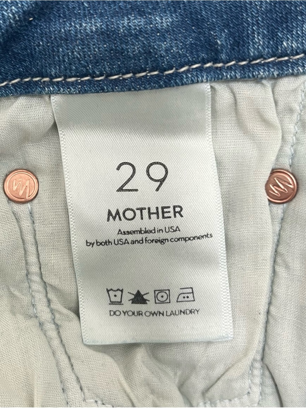 MOTHER The Looker Skinny Jeans in Graffiti Girl Distressed Size 29 - Picture 9 of 12